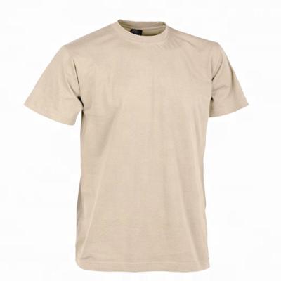 China Wholesale Anti-Shrink Plus Size Mens Shirts T-Shirt O-Neck For Mens Military Beige Shirt for sale