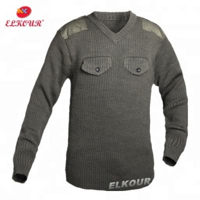 China lightweight anti-static woolen police sweater/acrylic military tank top army pullover for sale