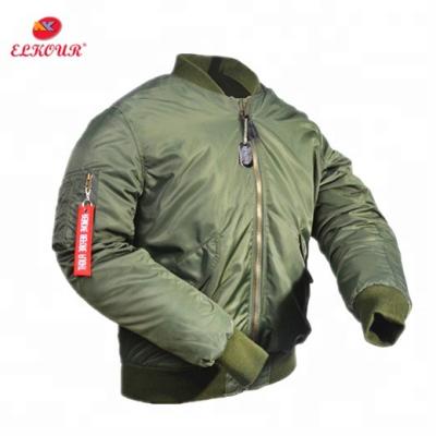 China Green Color Flight Pilot Jacket Viable Nylon Stylish Lightweight Bomber Jacket for sale