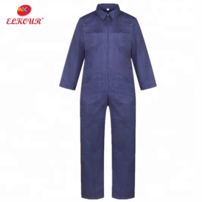 China Navy Blue Long Sleeve Worker Uniform Uniform Worker Uniform Safety Cotton Polyester Anti-Static Work/Safety Coverall for sale