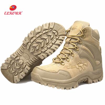 China Military Tactical Outdoor Mountaineering Boots Khaki Beige Combat Boots Sweat-absorbent Boots for sale