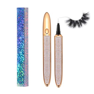 China 2021 New Design Diamond Waterproof Magic Adhesive Glitter Liquid Eyelash Glue Pen Waterproof for sale