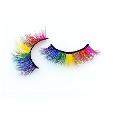 China 10 Magnet China Wholesale 9D 25mm Colorful Mink Lashes for sale