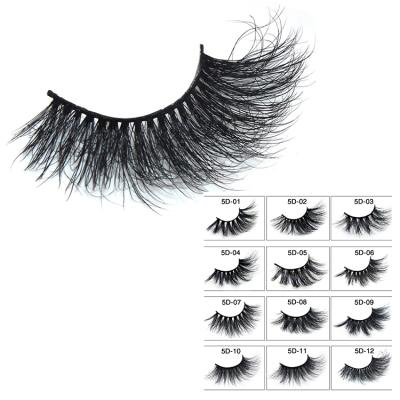 China 5D Full 5D Strip 5D Eyelashes 3D Volume 25mm Volume 25mm Thick Luxury Fake Thick Mink Lashes Super Fluffy False for sale