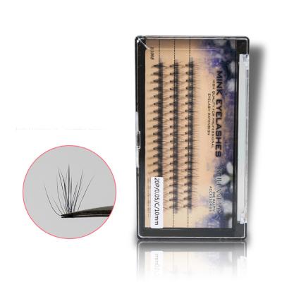 China 0.05mm Thickness 20pcs Long Natural Bulk Super Soft Natural Looking Implanted False Eyelashes Extension for sale