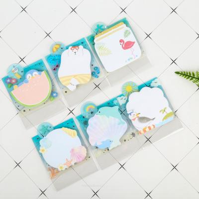 China Die Cut Self Adhesive Customized Printing Design Shape Backcard Cute Note Sticky Notes for sale