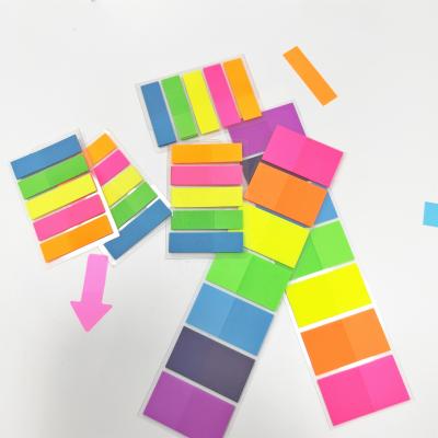 China Color Self Adhesive Square Transparent Plastic PET Sticky Notes Bookmark for sale