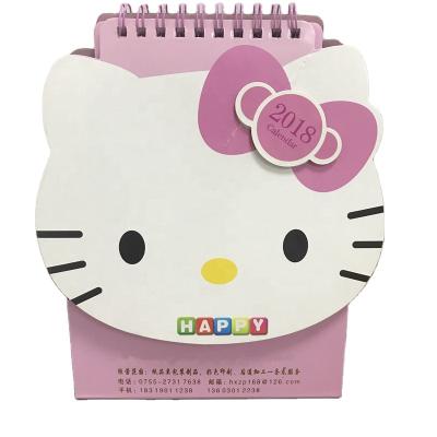 China 100% 2019 Eco-Friendly Office Wholesale Cheap Promotional Printing Cat Shape Calendar for sale