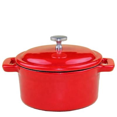 China Sustainable Mini Round Cast Iron Dutch Oven Enamel Cast Iron Mini Pot for sale