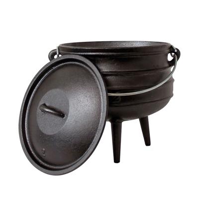 China Sustainable Hot Selling Pre-Seasoned Cast Iron Potjie Pot With Three Legs for sale