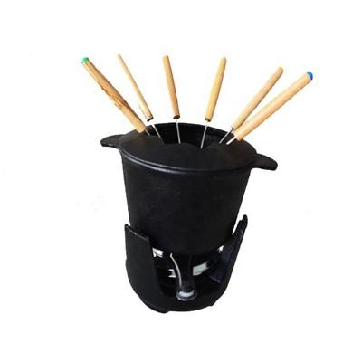 China Sustainable Fondue Pot With Base Melting Fondue Set Cheese Pot for sale