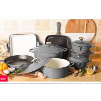 China Sustainable hot sale cast iron cookware camping set for sale