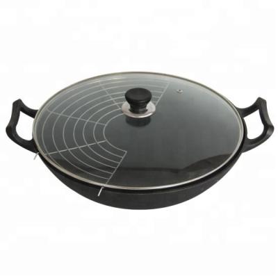 China Sustainable Vegetable Oil Melting Wok With Glass Lid for sale