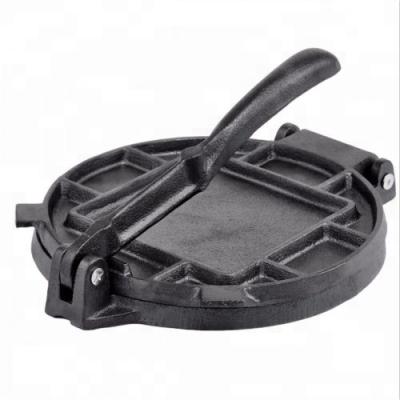 China Sustainable cast iron hamburger press vegetable oil coating pie maker / tortilla press maker for sale