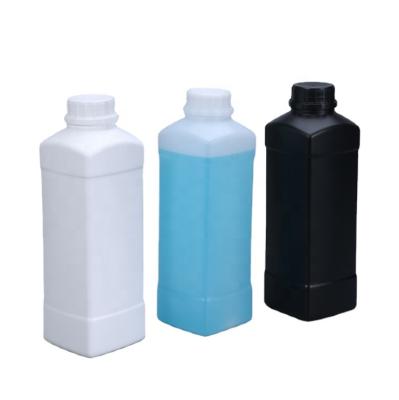 China HDPE 1000ml/1kg/1L Square Square Food Grade Sample Bottle Plastic Material Packaging Bottle Disinfectant Bottle With Pile Proof Cap for sale