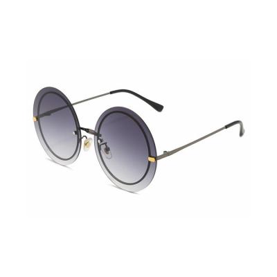 China Fashionable High Quality Ladies Sunglasses Rimless Round Sun Glasses for sale