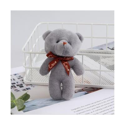 China Children's gift factory direct sale of many colors small plush teddy bear key buckle dress up for sale