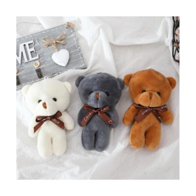 China Children's gift factory direct sales of a variety of colors can be customized small dress plush teddy bear key chain for sale