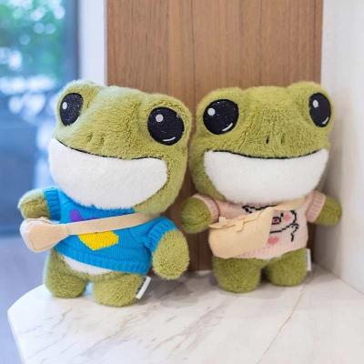 China Wholesale Cute Frog Doll Dress Up Backpack Manufacturer Big Eye Frog Big Eye Frog Plush Toy for sale