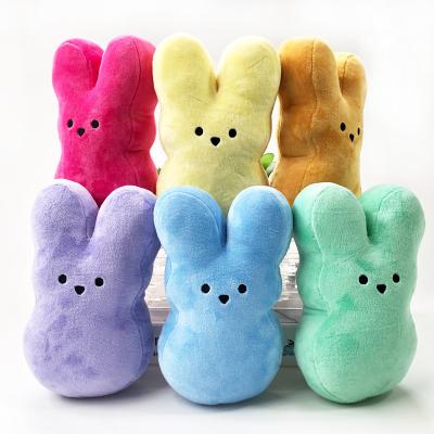 China Peep Plush Bunny Children Women Valentine's Day Gift Soft Toys Doll Colorful 15cm Easter Bunny Plush Toy Stuffed Animals Kids Rabbit for sale