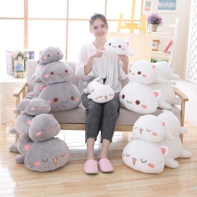 China Cute Kitty Soft Anime Cat Plush Pillow Pet Kitten Plush Toy Stuffed Plush Animal for Kids for sale