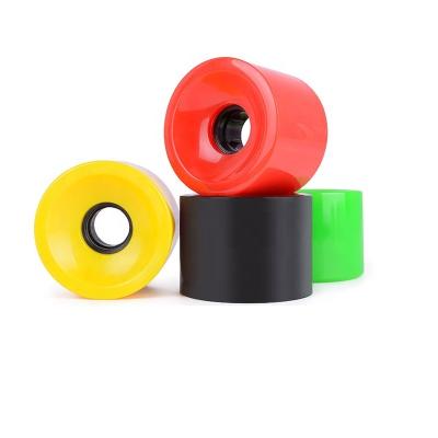 China Wholesale Adult High Strength Multi Color Urethane 70*51mm Custom Printed PU 70mm Long Slide Board Longboard Wheels For Longboard for sale