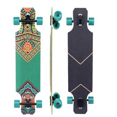 China Outdoor Activities Factory Outlet Longboard Dance Board White Skateboard Deck Freestyle Dance Skateboard Deck for sale