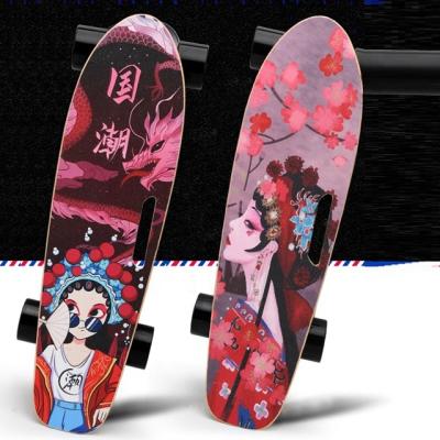 China High Quality Carbon Bamboo Fiber OEM Printing Blank Skateboard Dance Longboard Deck Uncut Custom Deck for sale