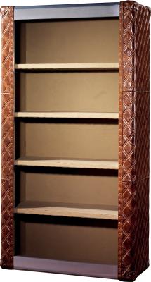 China Top Genuine Leather Home Office Bookcase / Shelving Cabinet Solid Structure for sale