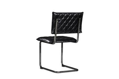 China Comfortable High Back Leather Dining Chairs , Black Leather Kitchen Chairs for sale