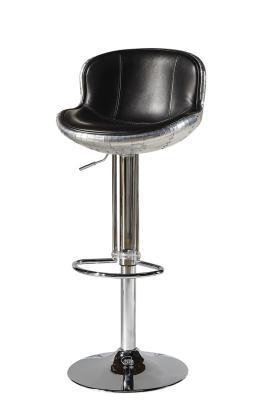 China Aluminium Black Counter Height Stools / Chairs , Counter Height Swivel Stools With Backs for sale