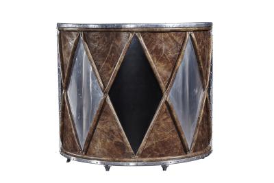 China Full Handwork Aluminium Sheet Vintage Leather Counter High End Bar Furniture for sale