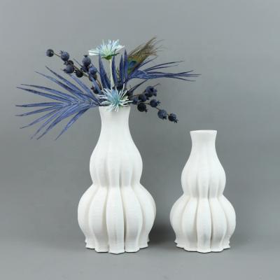 China Minimalist 3D Print Ceramic Vase for Home Decor Modern Ceramic Vase for Flowers Plants Decorative Floral Vase for Living Room Centerpieces for sale