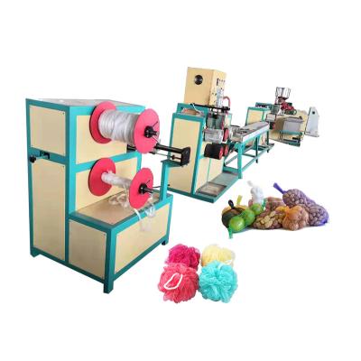 China Mesh Making Knotless Net Extrusion Shower Ball Machine Fruit Plastic Toys Packing Net Extrusion Line for sale