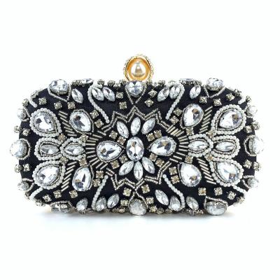 China Fashion Best Quality Factory Hand-Beaded Rhinestone Rhinestone Clutch Purse Women Evening Clutch Bag for sale