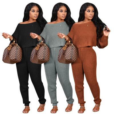 China YD-A6620 Anti-wrinkle winter women solid casual sweater sets cashmere sweater sets 2 pieces for women for sale