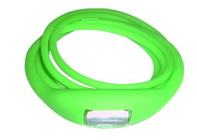 China SGS gemengd Silicone Rubber, 1ATM waterdichte groene negatieve Wrap Ion Watch horloges voor vrouwen Te koop