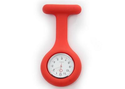 China 1atm / 3atm Water Resistant Red Cheap Nurses Fob Watch With Silicone for sale