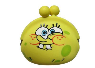 China Tideway Style Sponge Bob silicone Coin Purse / Promotion Change Purse with Fashion Design for sale