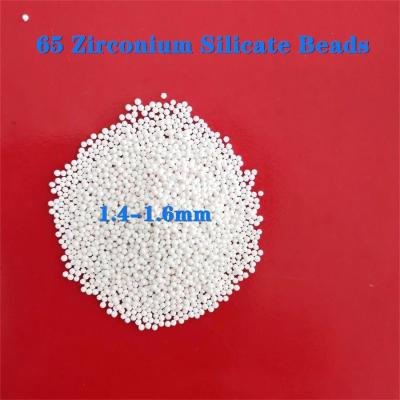 China 65 Zirconia Silicate Beads Ceramic Grinding Media 1.4 - 1.6Mm For Grinding Dispersion for sale