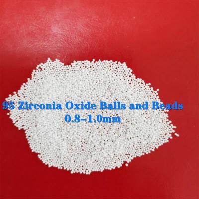 China 95 Yttria Zirconium Oxide Balls 0.8 - 1.0mm Mill Grinding Media for sale