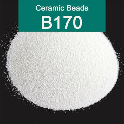 Cina Sabbiare dimensione ceramica 0.045-0.090mm delle perle B170 per il trattamento di superficie del metallo in vendita