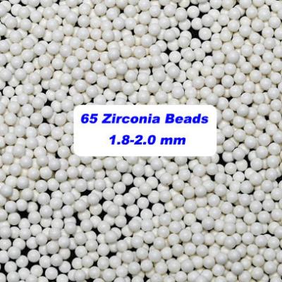 China 4.0g/Cm3 Zirconium Silicate Balls 65 Beads Milling Media 1.4 - 1.6mm For Paint for sale