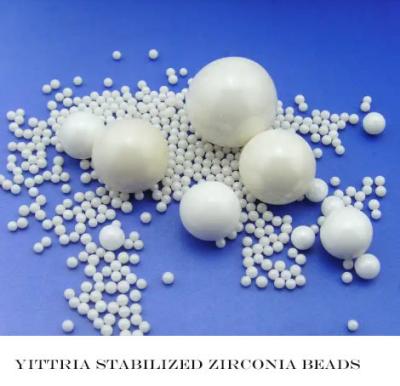 China Yttrium Stabilized Zirconia Beads Ultra Fine Grinding Media With Density zu verkaufen