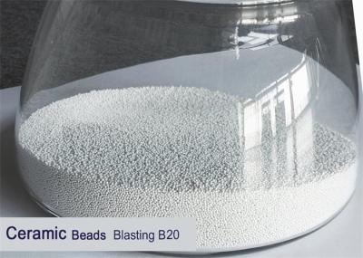 China B20 Ceramicbeads in 25kgs barrels for Electroplating Paint blasting Pretreatment for sale