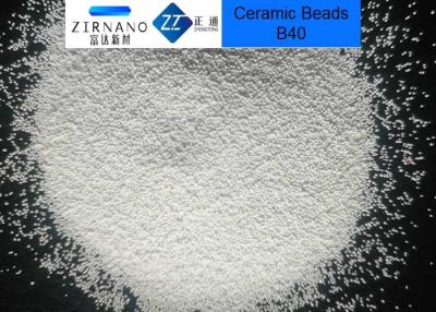 China Glass Mold Cleaning Ceramic Blasting Media 62 - 66% Zirconia Beads B40 High Toughness for sale