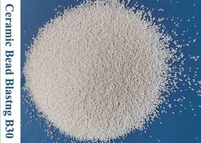 China Ceramic Blasting Beads Microblast Media / Deburring Bead Blasting Material for sale