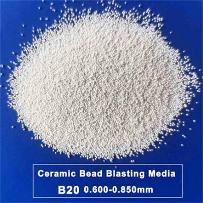 China Micro Beads Ceramic Blasting Media B20 0.850mm For 3C Metal Surface Finish for sale