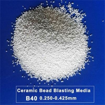 China JZB40 Ceramic Blasting Media Zirconium Silicate Beads For Light Metal Alloy for sale