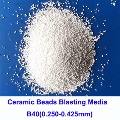 China 60HRC Zirconia Ceramic Bead Blasting Media B20 B30 B40 B60 Uniform Surface Finish for sale